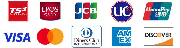 ご利用いただけるクレジットカード:トヨタファイナンス/エポス/JCB/UC/UnionPay/VISA/Master/ダイナース/AMEX/DISCOVER